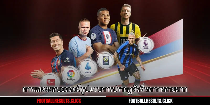 การแสดงผลบอลสดมีรูปแบบการปรากฏตัวที่หลากหลายมาก