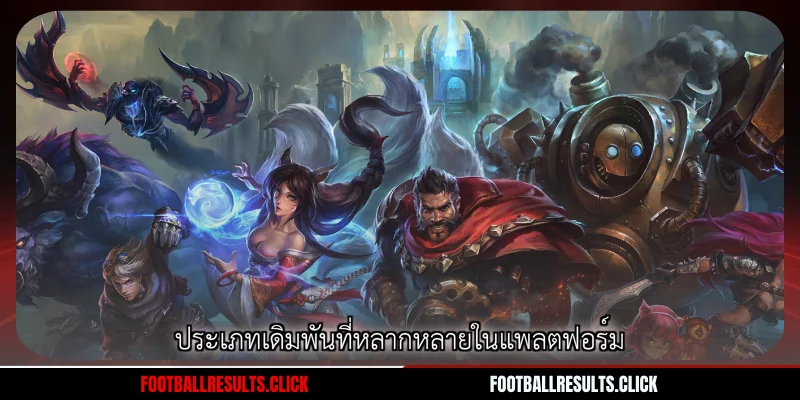 ประเภทเดิมพันที่หลากหลายในแพลตฟอร์ม